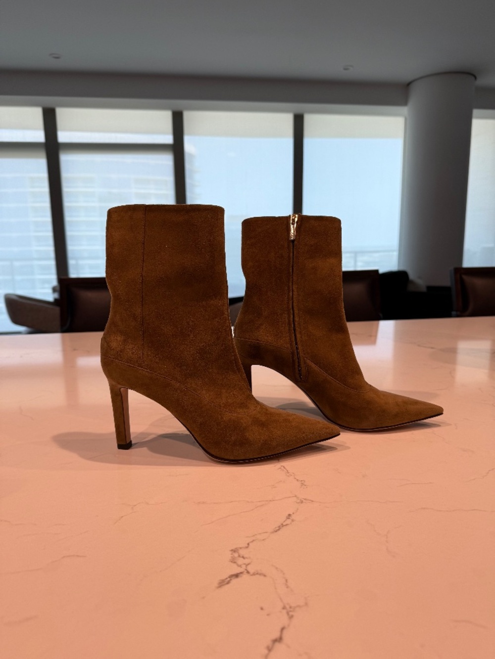 Jimmy Choo Mavie Ankle Boot - Worn Once! - Olive Green - Size 37.5 - Picture 4 of 10